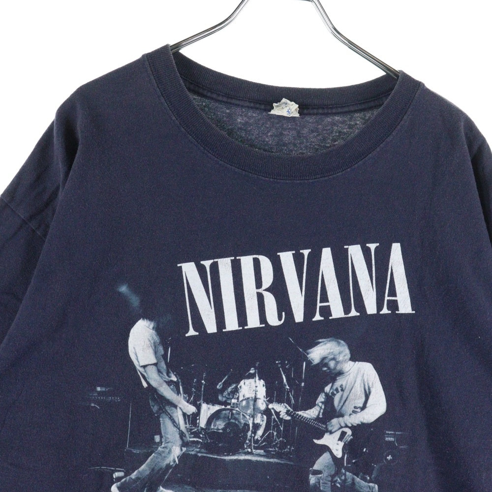 VINTAGE(ヴィンテージ) 00s NIRVANA From The Muddy Banks Of The Wishkah ニルヴァーナ フロム ザ マディ バンクス オブ ウィシュカー 半袖Tシャツ カットソー ネイビー