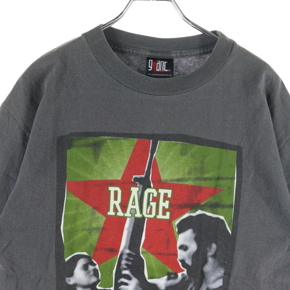 VINTAGE(ヴィンテージ) 00s RAGE AGAINST THE MACHINE GUN STAR レイジ アゲインスト ザ マシーン ガンアンドスター半袖Tシャツ カットソー ブラック