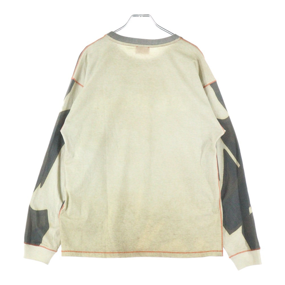 DIESEL(ディーゼル) t-boxt-ls-show-v2 グラフィックプリント 長袖Tシャツ ロンT カットソー グレー A21621