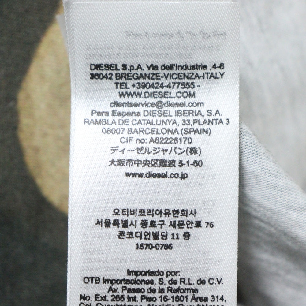 DIESEL(ディーゼル) t-boxt-ls-show-v2 グラフィックプリント 長袖Tシャツ ロンT カットソー グレー A21621