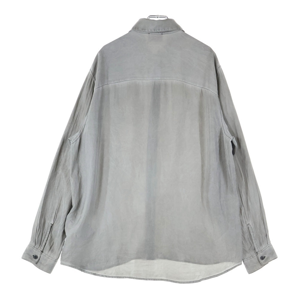 DIESEL(ディーゼル) S-LEON シワ加工 長袖シャツ グレー A16692