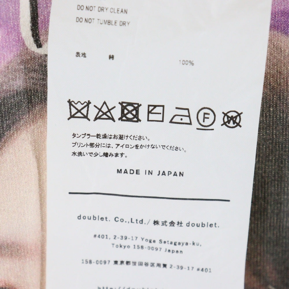 doublet(ダブレット) AFTER グラフィックプリント カットソー 半袖Tシャツ ホワイト 24AW42CS348