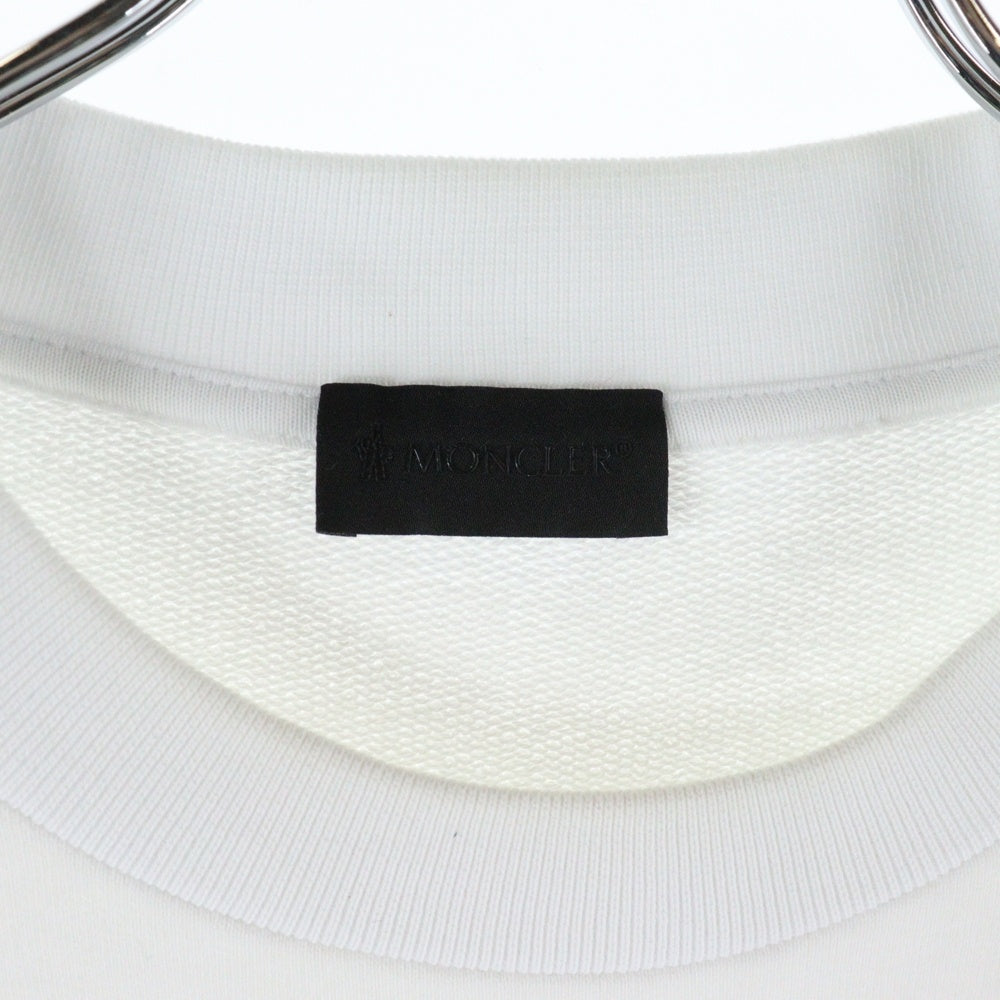 MONCLER(モンクレール) SWEATSHIRT リフレクター ロゴプリント クルーネックスウェット トレーナー ホワイト H10918G00031