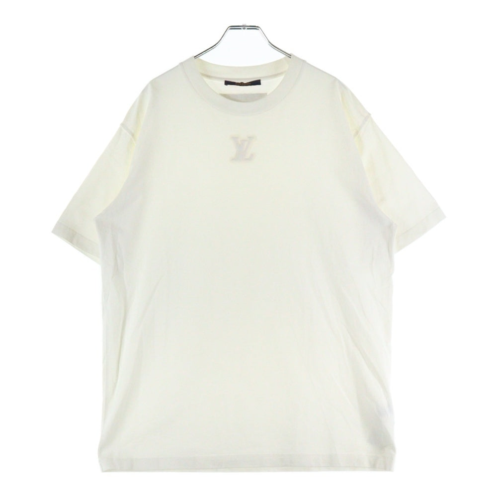 LOUIS VUITTON(ルイヴィトン) 22AW フロント エンボス クルーネック 半袖 Tシャツ カットソー ホワイト RM222Q DT3 HNY55W