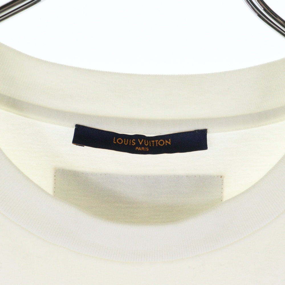 LOUIS VUITTON(ルイヴィトン) 22AW フロント エンボス クルーネック 半袖 Tシャツ カットソー ホワイト RM222Q DT3 HNY55W