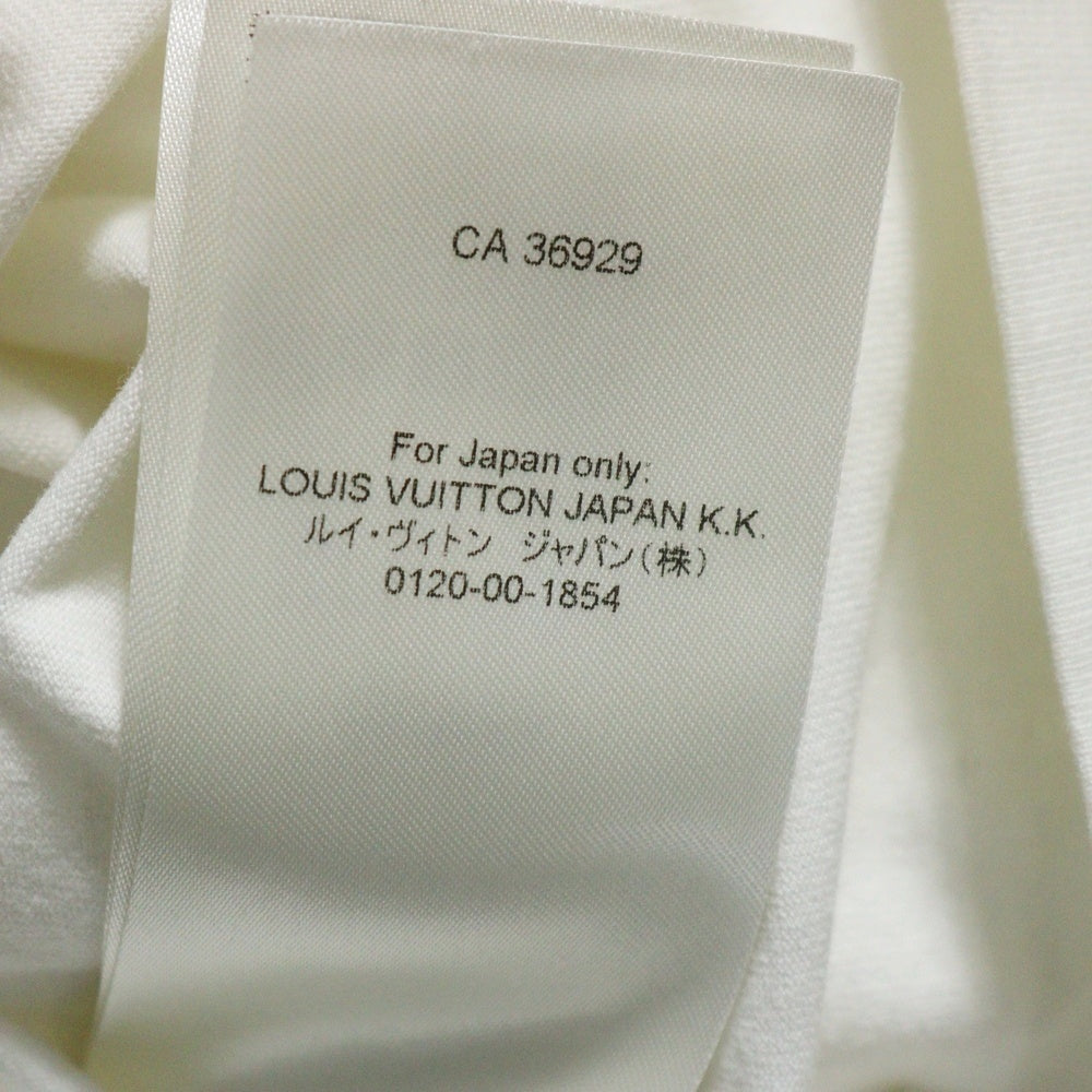 LOUIS VUITTON(ルイヴィトン) 22AW フロント エンボス クルーネック 半袖 Tシャツ カットソー ホワイト RM222Q DT3 HNY55W