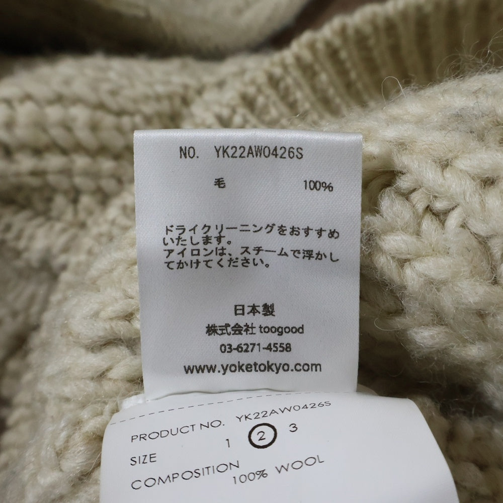 YOKE(ヨーク) 22AW IREGULAR KNITTED CREWNECK SWEATER イレギュラー