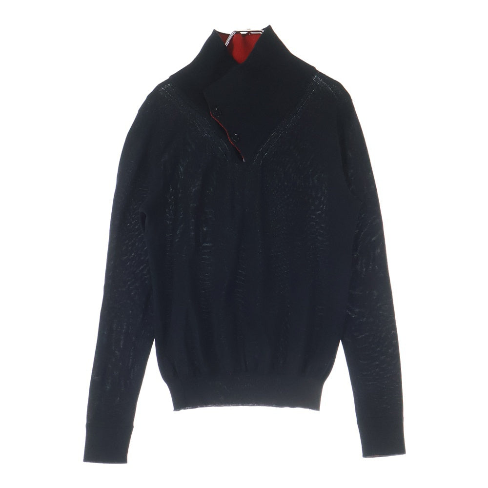 Dior HOMME(ディオールオム) 09AW ハイネックセーター ウールセーター ブラック/レッド 9H3461660078