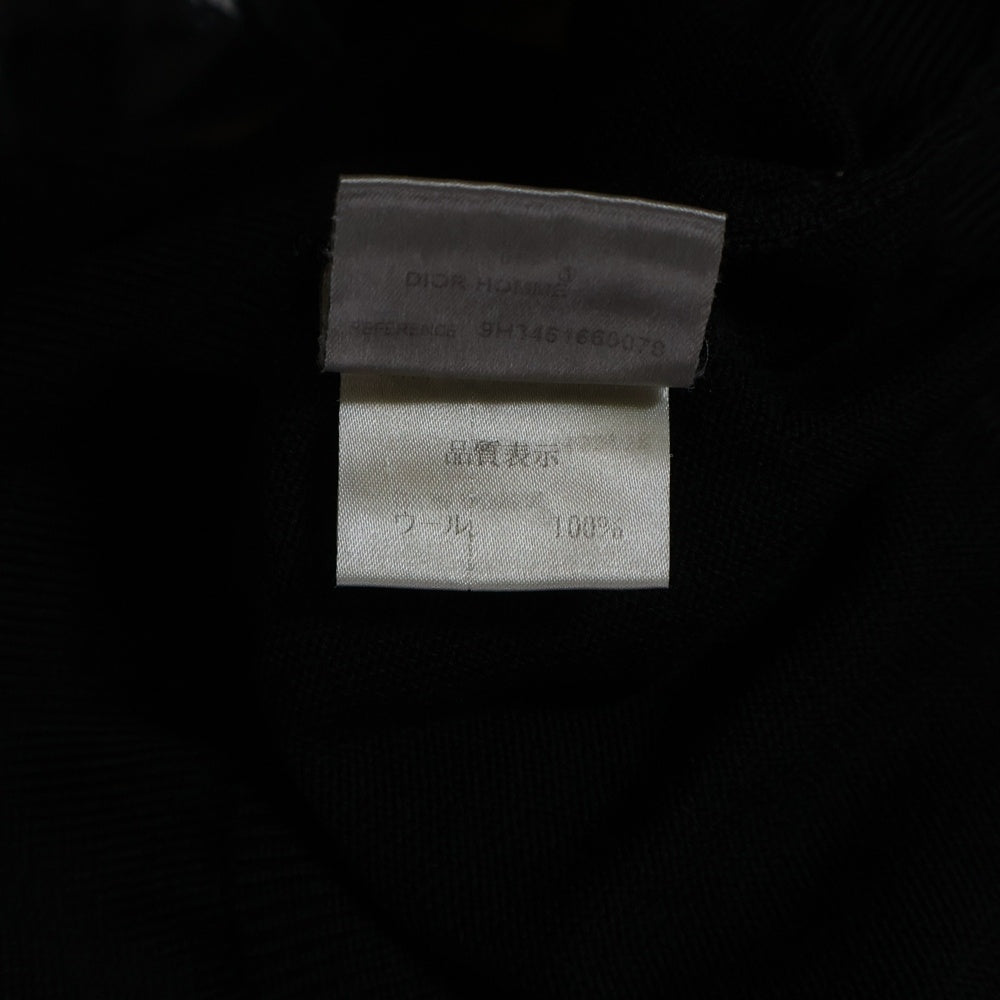 Dior HOMME(ディオールオム) 09AW ハイネックセーター ウールセーター ブラック/レッド 9H3461660078