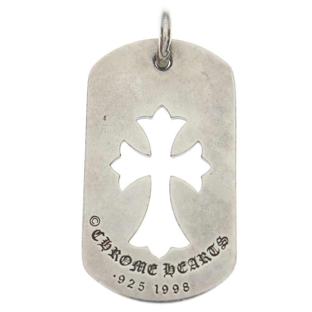 CHROME HEARTS(クロムハーツ) D TAG LRG CO CRS カットアウトクロスドッグタグ ラージ ペンダントトップ シルバー BCA239