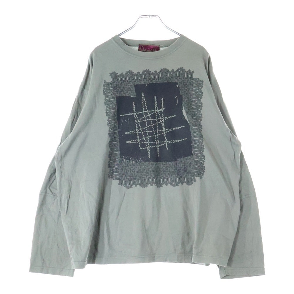 Nemeth(ネメス) グラフィックプリント長袖スリーブTシャツ カットソー オリーブ 108