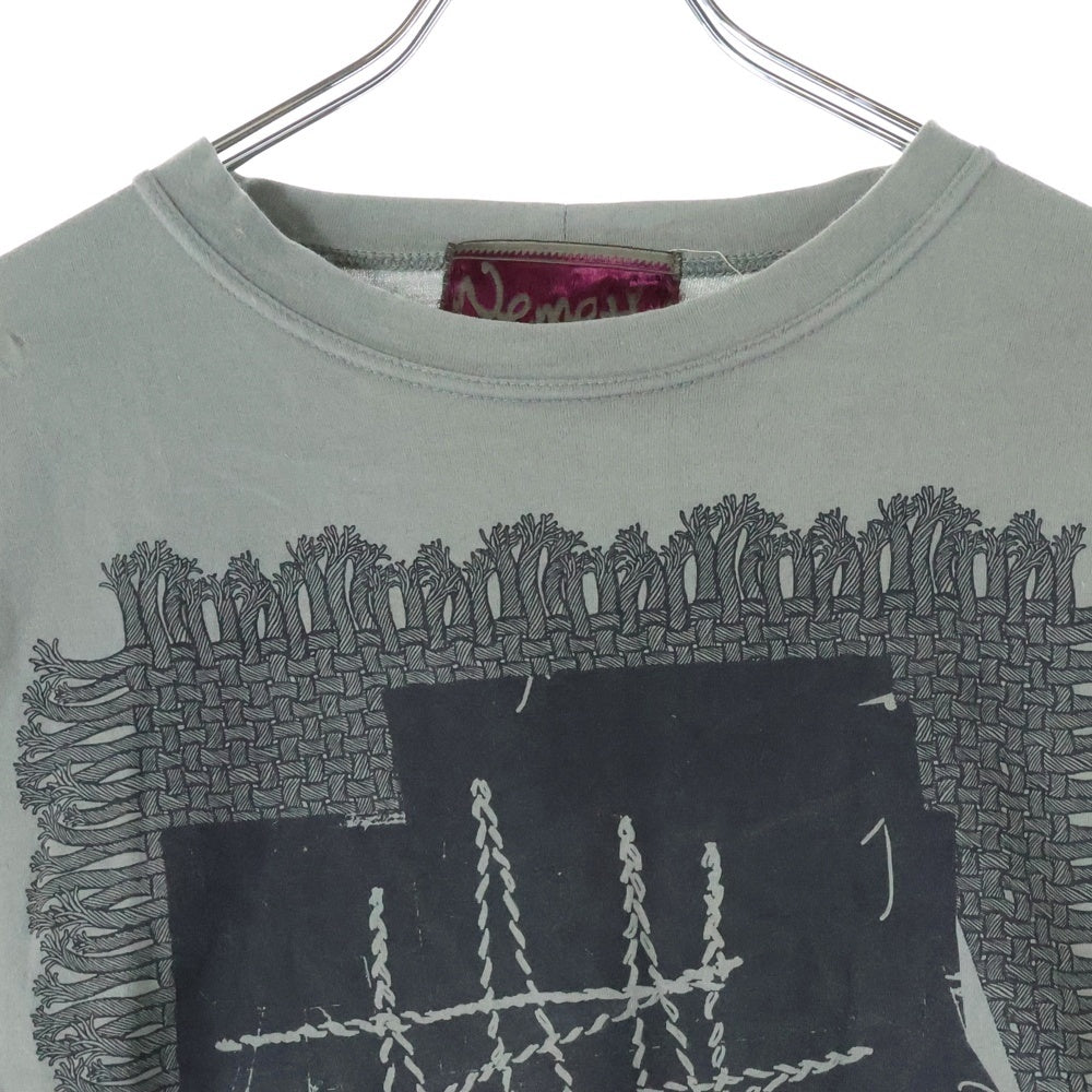 Nemeth(ネメス) グラフィックプリント長袖スリーブTシャツ カットソー オリーブ 108