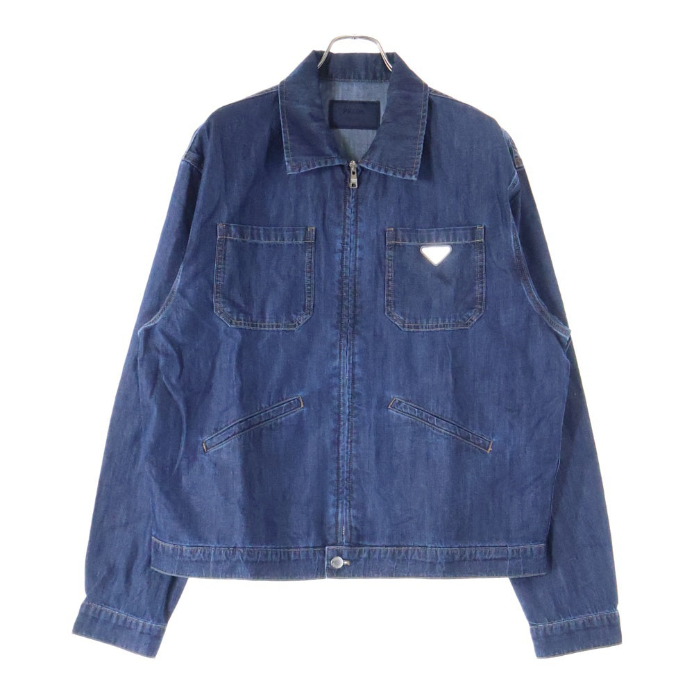 PRADA(プラダ) シャンブレーブルゾン デニムジャケット インディゴ GEB255 S000