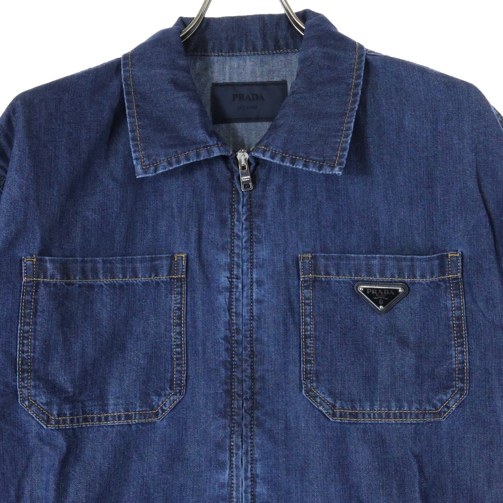 PRADA(プラダ) シャンブレーブルゾン デニムジャケット インディゴ GEB255 S000