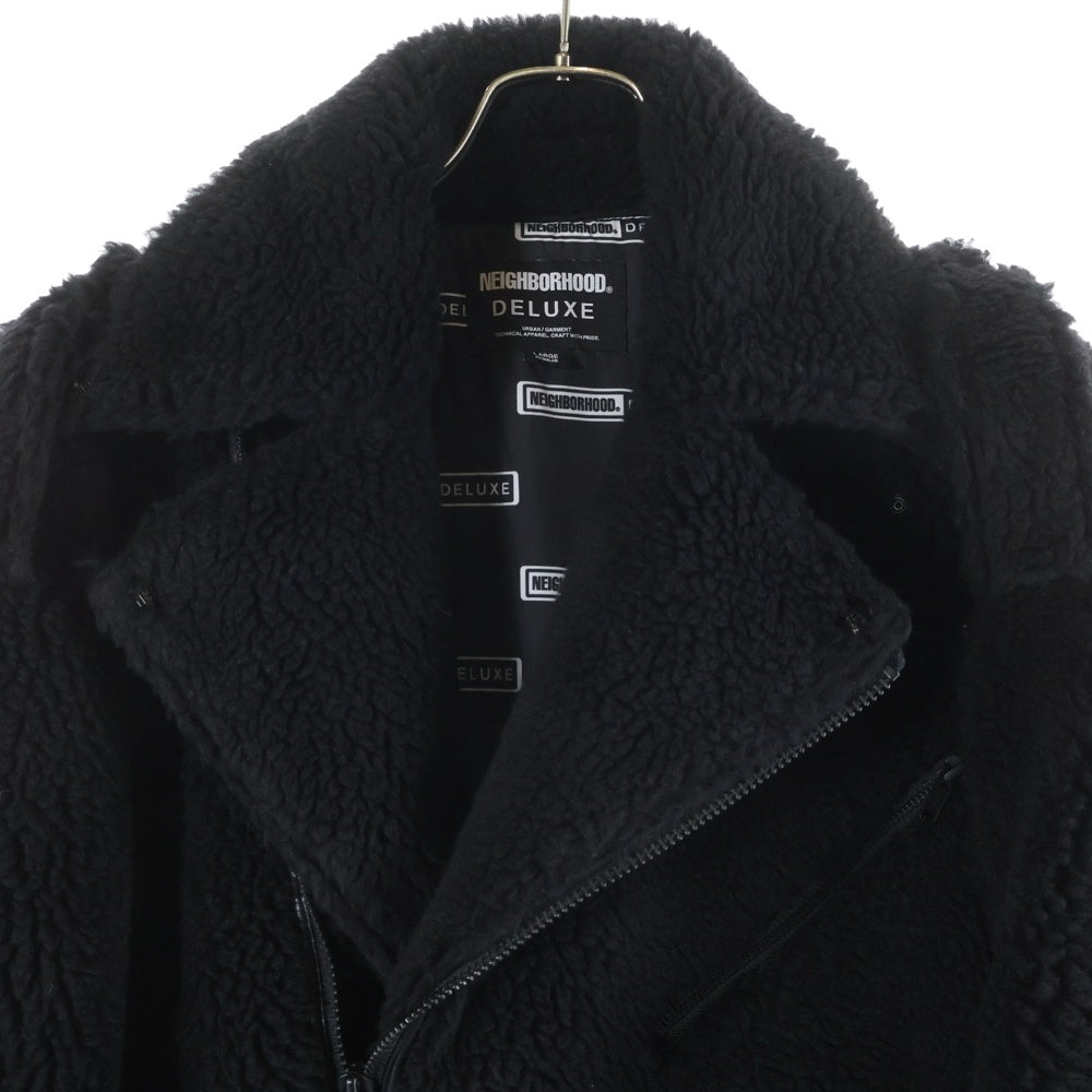 NEIGHBORHOOD(ネイバーフッド) 23AW × DELUXE BOA JKT デラックス ボアジャケット ライダースジャケット ブラック