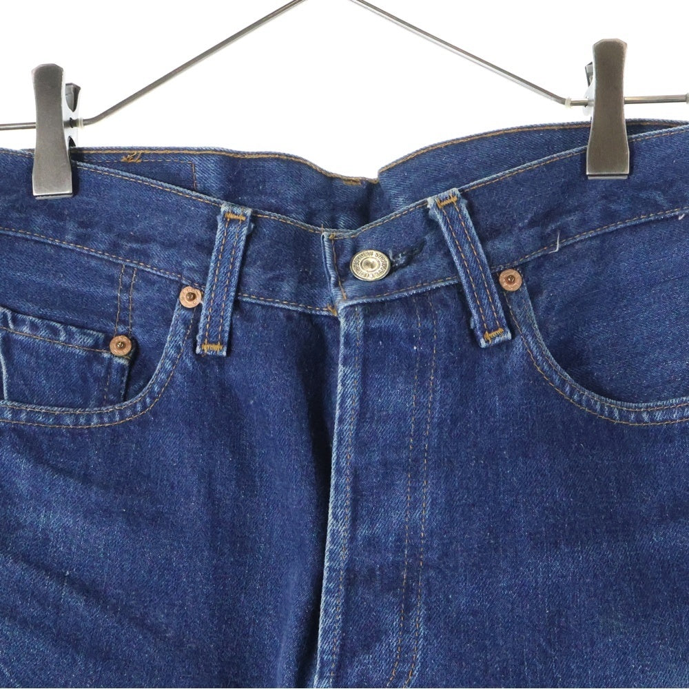 Levi's(リーバイス) 90s 501 USA製 並行ステッチ BIGE 両面タブ ボタン裏555 ストレートデニムパンツ ブルー 555-0293