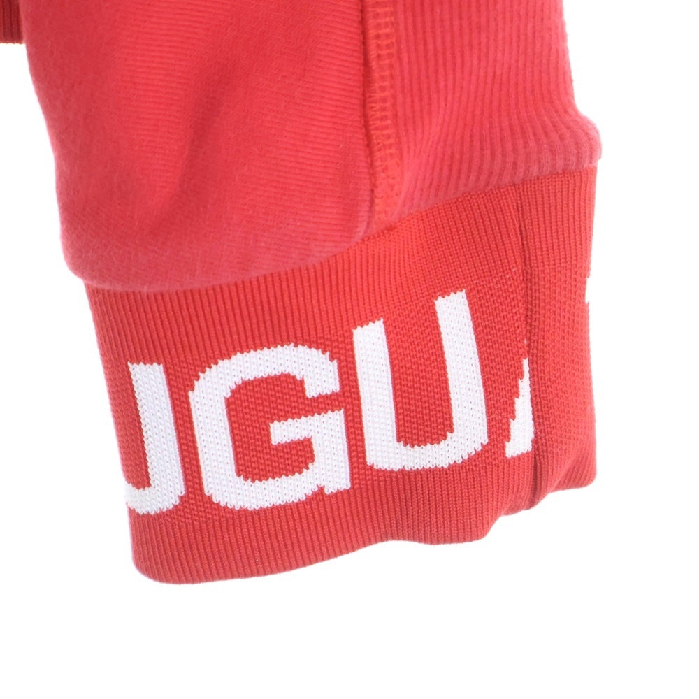 1 PIU 1 UGUALE 3 RELAX(ウノピゥウノウグァーレトレ) ライトストーンフルジップパーカー ロゴフーディー レッド