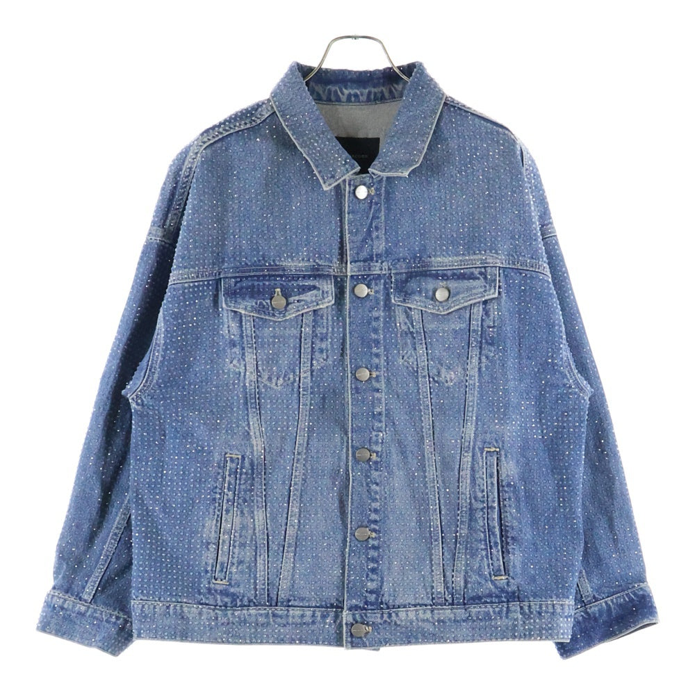 MARC JACOBS(マークジェイコブス) クリスタル装飾 デニムジャケット インディゴ 2S4RJC005D08