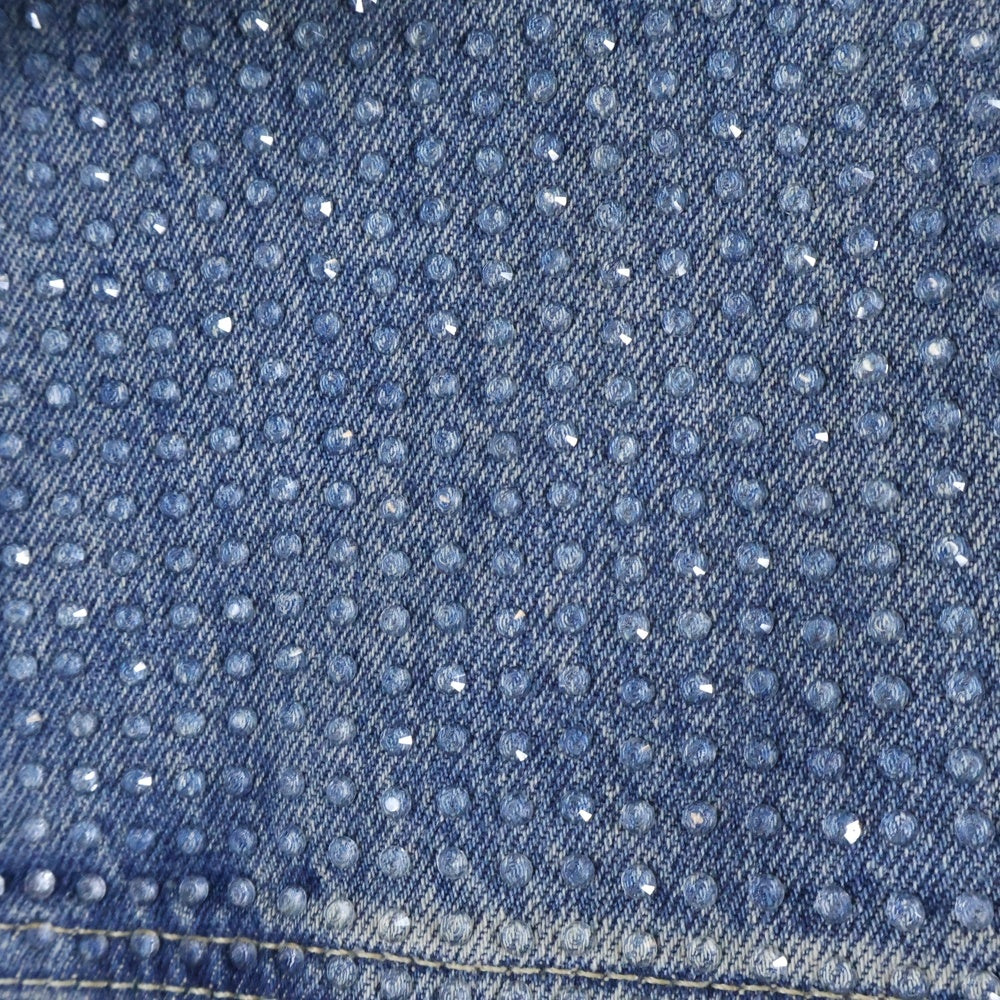 MARC JACOBS(マークジェイコブス) クリスタル装飾 デニムジャケット インディゴ 2S4RJC005D08