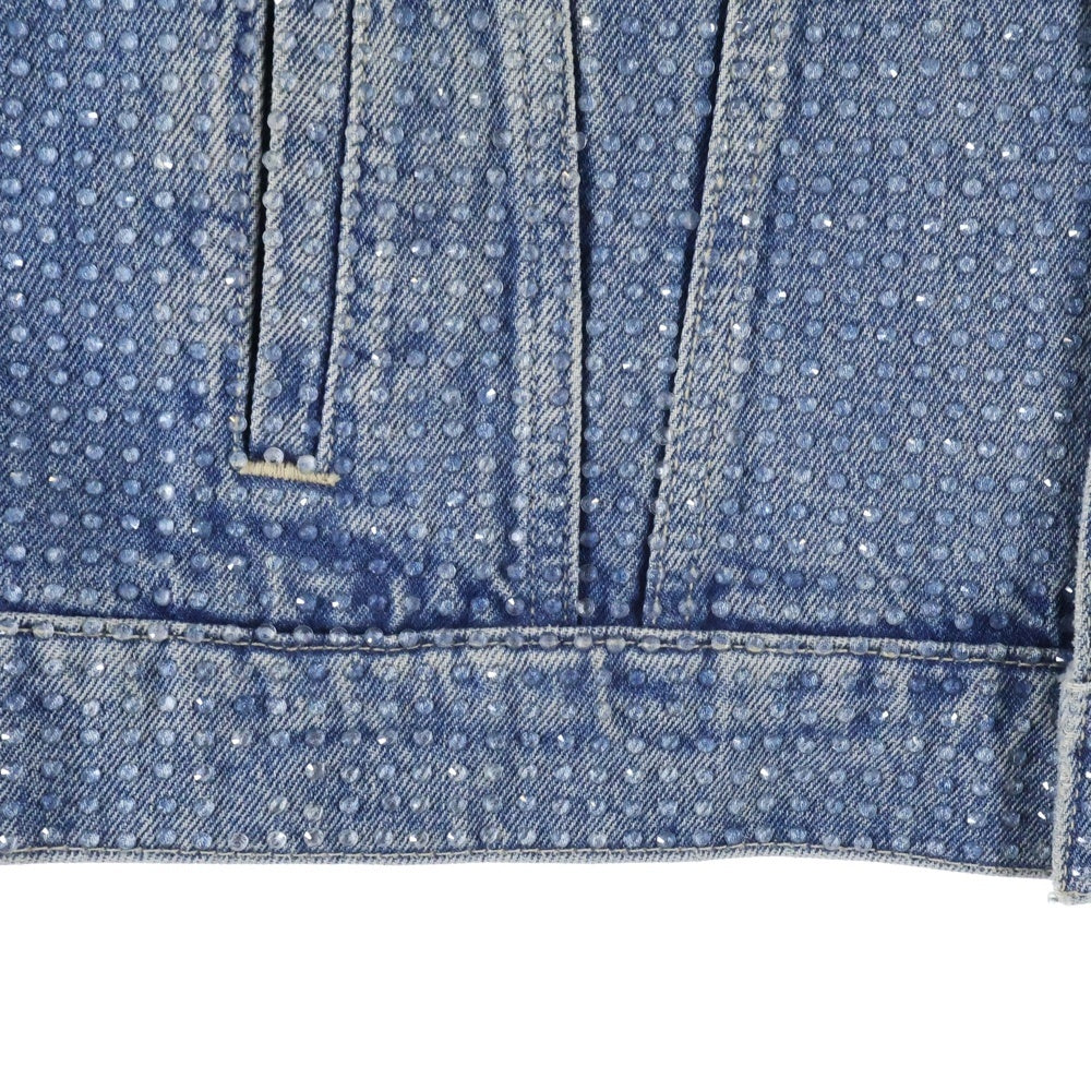 MARC JACOBS(マークジェイコブス) クリスタル装飾 デニムジャケット インディゴ 2S4RJC005D08