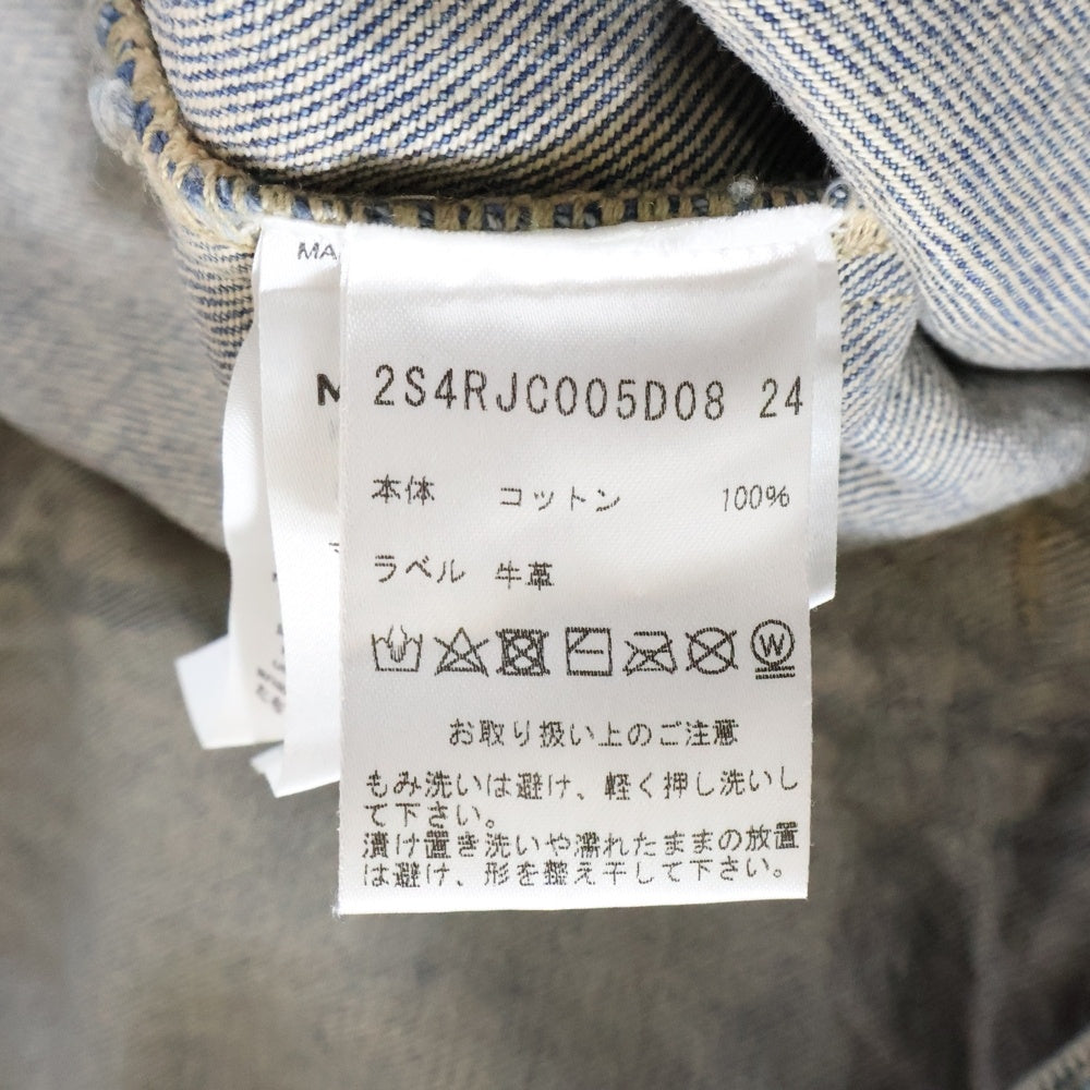 MARC JACOBS(マークジェイコブス) クリスタル装飾 デニムジャケット インディゴ 2S4RJC005D08