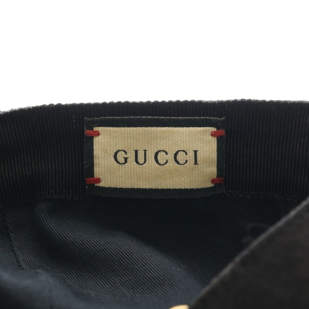 GUCCI(グッチ) GGキャンバス ベースボールキャップ 帽子 ブラック 576253