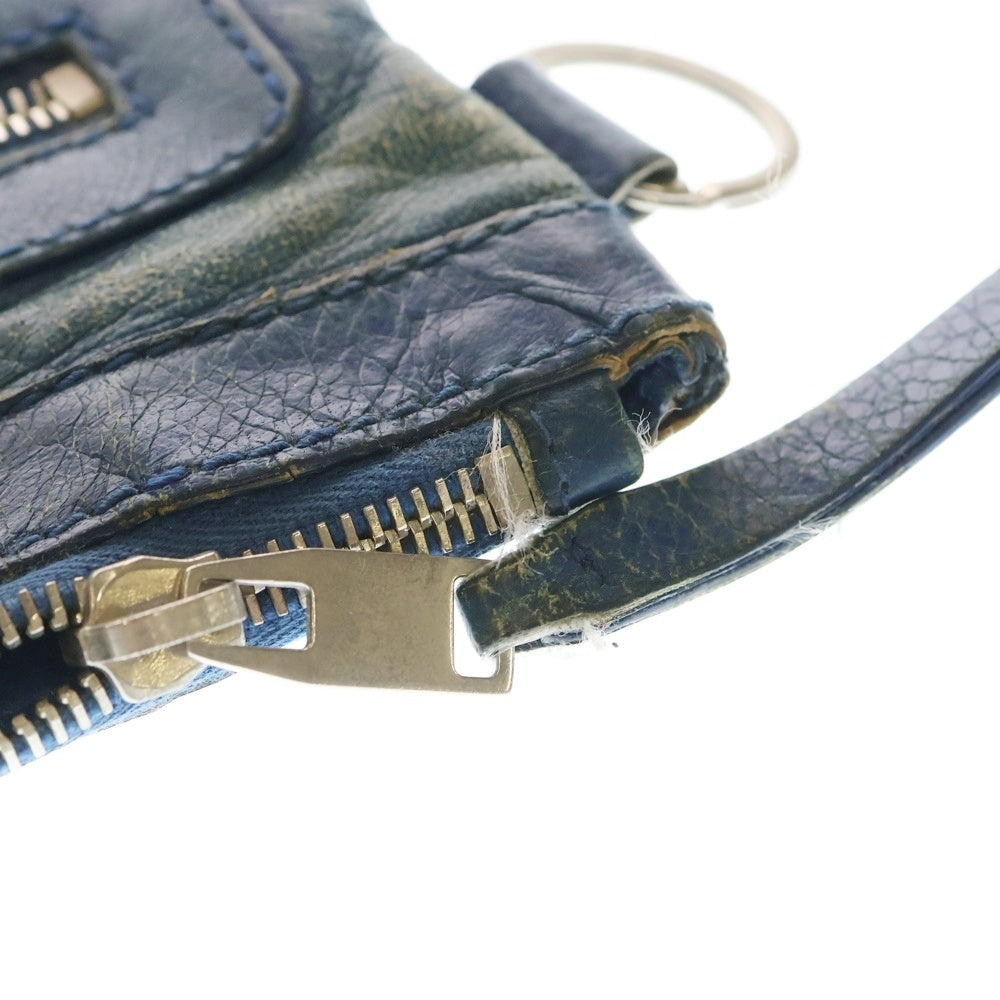 Balenciaga バレンシアガ ブルーグレー レザー クラッチバッグ BALENCIAGA（バレンシアガ） クラッチバッグ/セカンドバッグ クリップ