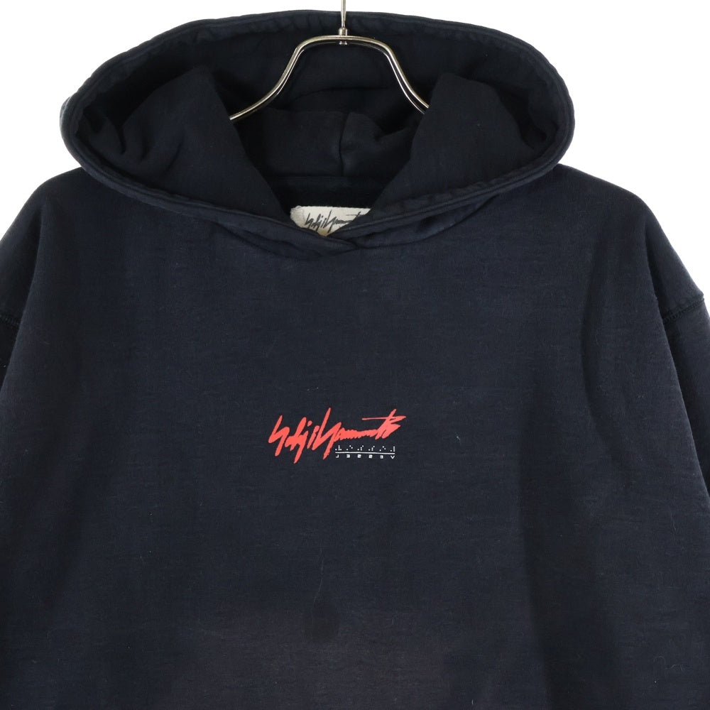 Yohji Yamamoto(ヨウジヤマモト) × VESSEL プリントデザイン プルオーバーパーカー フーディー ブラック HE-T63-075
