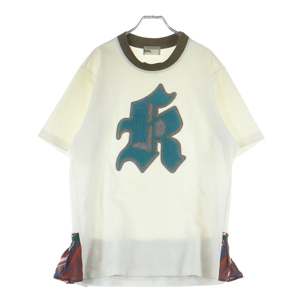 kolor(カラー) バックフリル 半袖Tシャツ カットソー ホワイト 18SPL-T01204