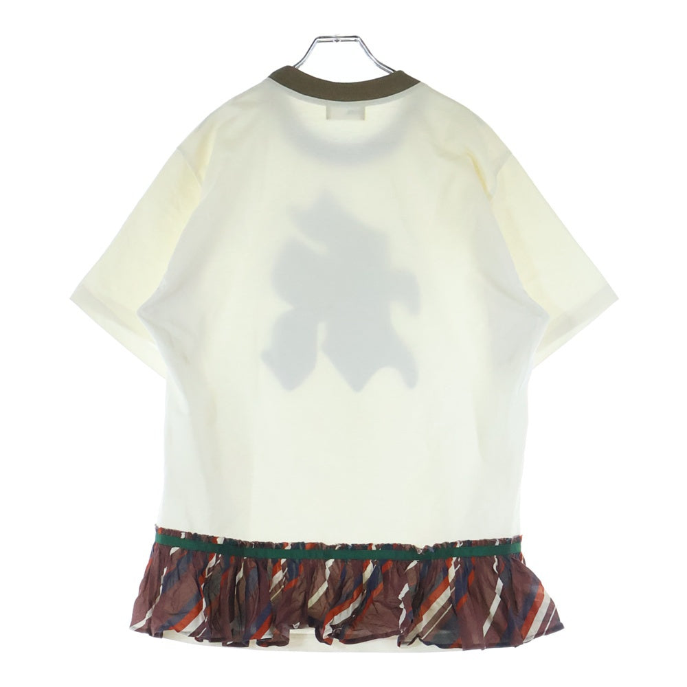 kolor(カラー) バックフリル 半袖Tシャツ カットソー ホワイト 18SPL-T01204