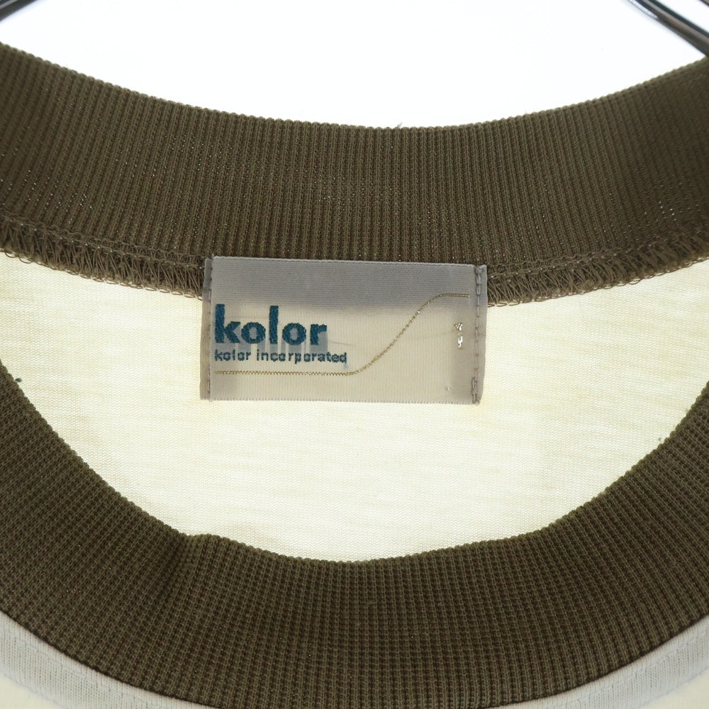 kolor(カラー) バックフリル 半袖Tシャツ カットソー ホワイト 18SPL-T01204