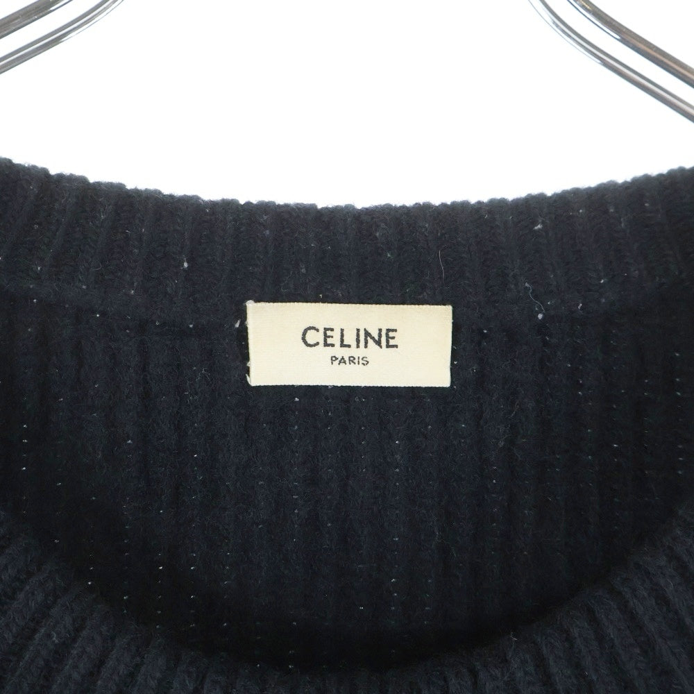 CELINE(セリーヌ) ロゴワッペン クルーネックニット セーター ブラック
