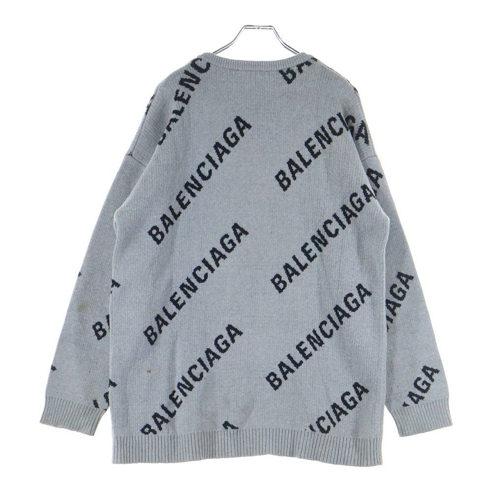 BALENCIAGA(バレンシアガ) オールオーバーロゴ ジャガード クルー
