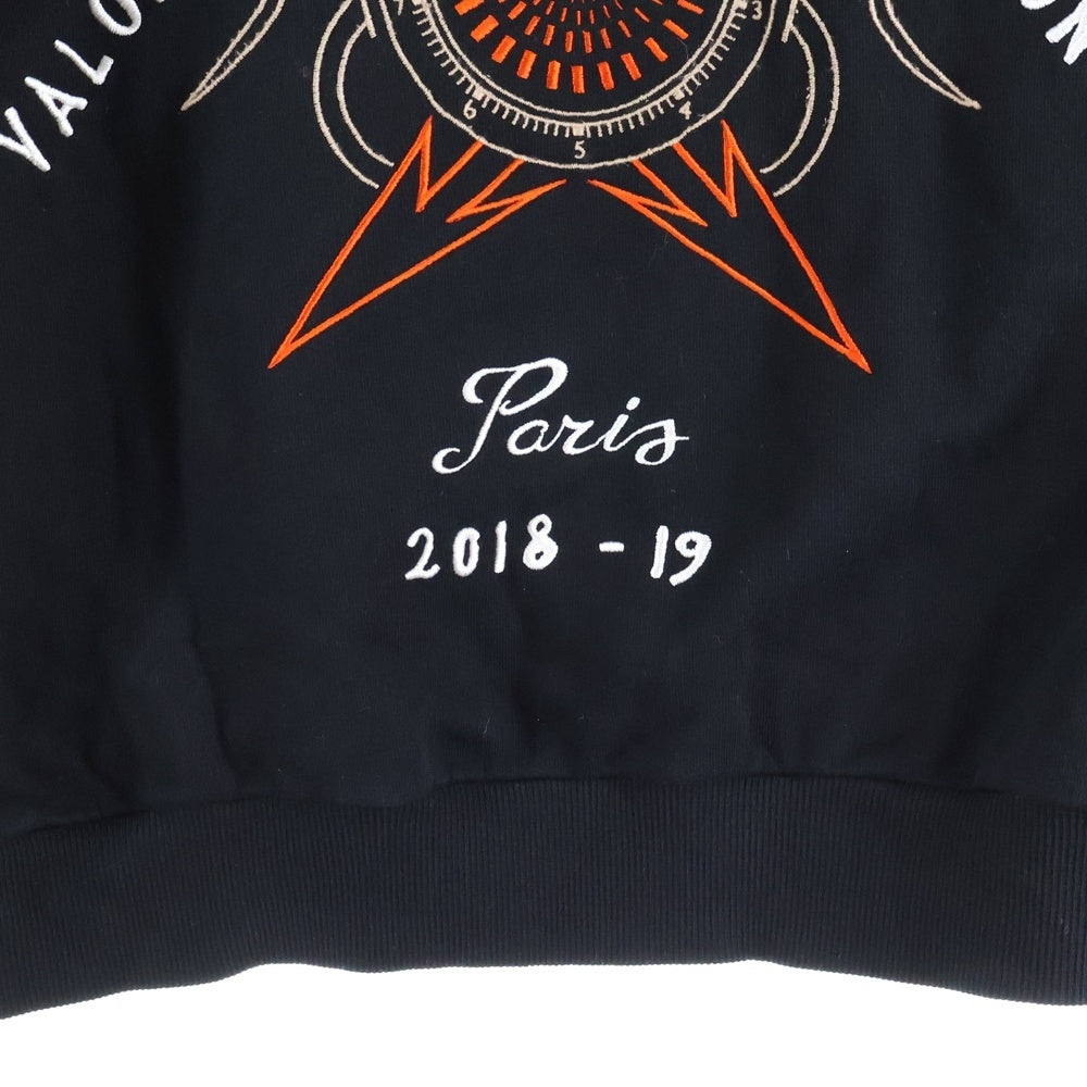 GIVENCHY(ジバンシィ) 18AW WORLDTOUR HOODIE ワールドツアー 刺繍デザイン プルオーバーパーカー フーディー ブラック BM70HQ30AF