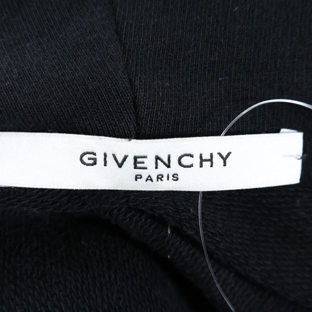 GIVENCHY(ジバンシィ) 18AW WORLDTOUR HOODIE ワールドツアー 刺繍デザイン プルオーバーパーカー フーディー ブラック BM70HQ30AF