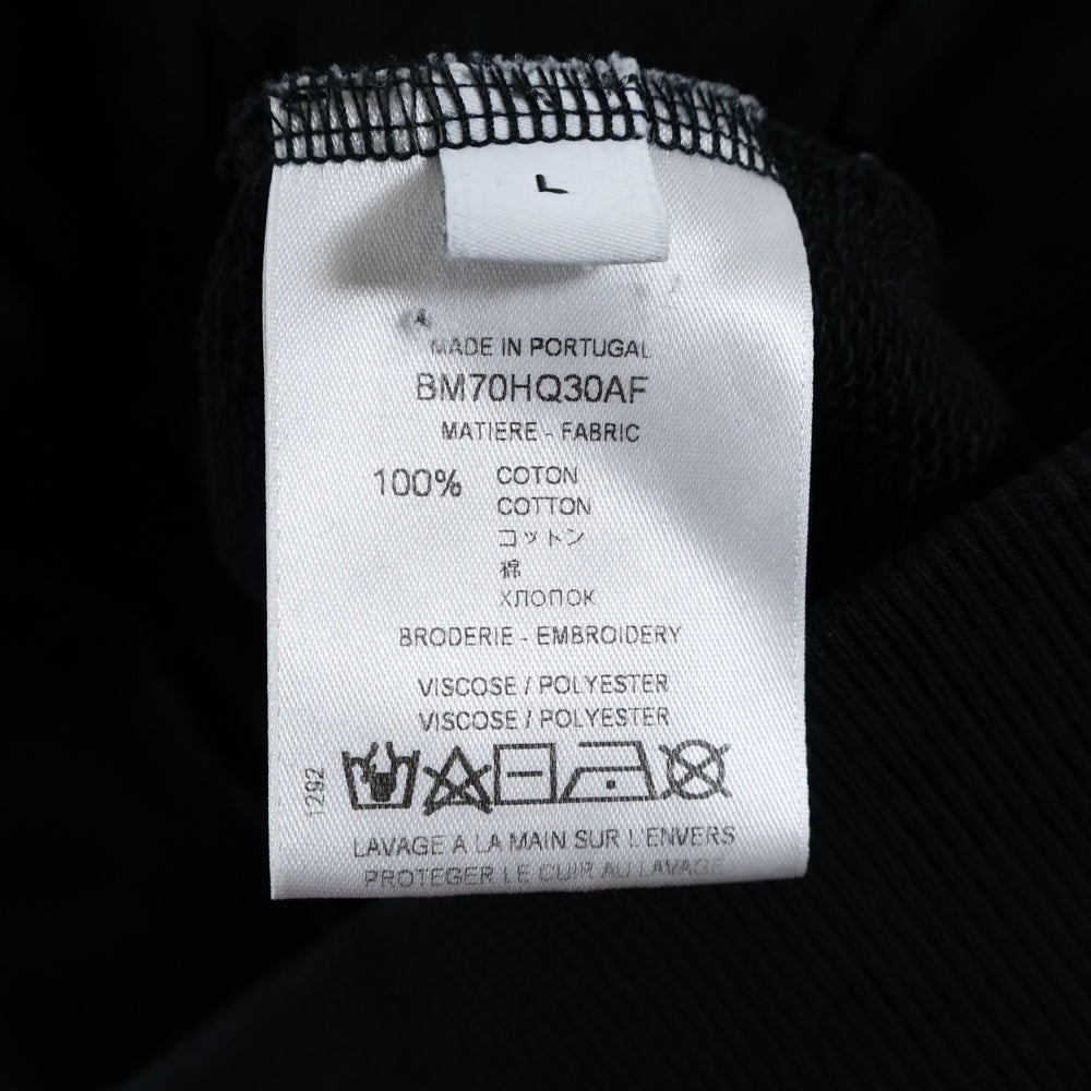 GIVENCHY(ジバンシィ) 18AW WORLDTOUR HOODIE ワールドツアー 刺繍デザイン プルオーバーパーカー フーディー ブラック BM70HQ30AF
