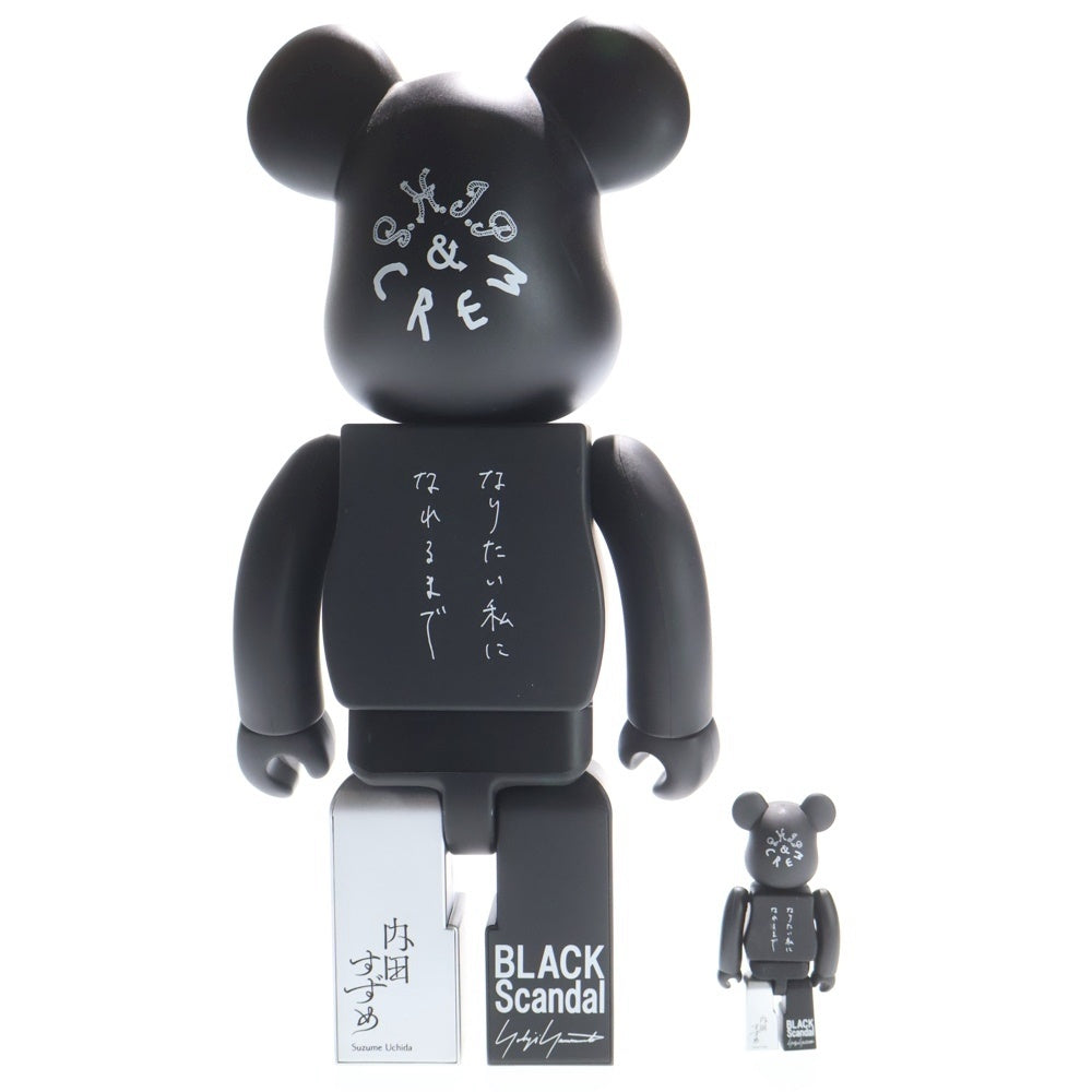 MEDICOM TOY(メディコムトイ) BE@RBRICK BLACK Scandal Yohji Yamamoto × 内田すずめ × S.H.I.P&crew なりたい私になれるまで 100% & 400% フィギュア 人形 ブラック