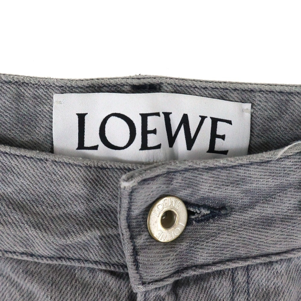 LOEWE(ロエベ) アナグラム刺繍 バギーデニムパンツ グレー H526Y11W57