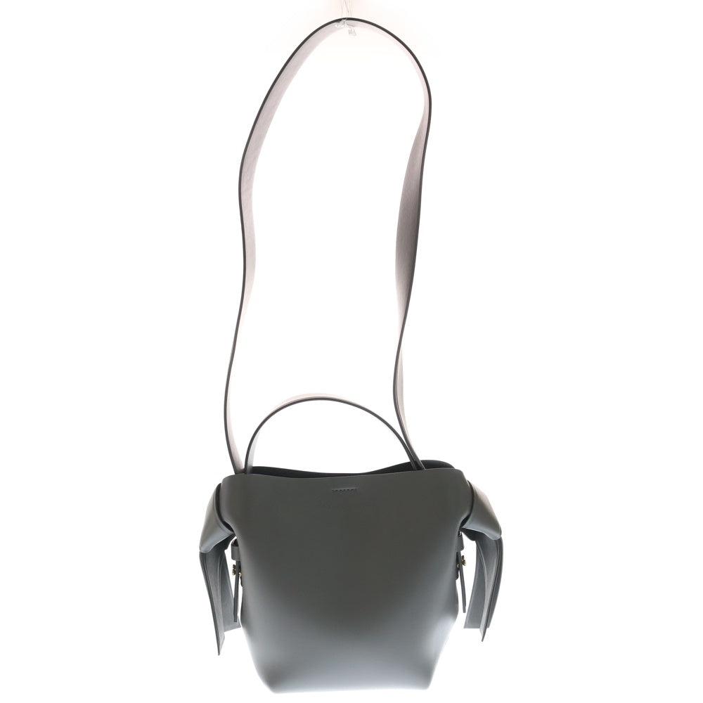 Acne Studios(アクネ ストゥディオズ) MUSUBI MICRO LEATHER BAG ムスビ マイクロ 2WAY レザー ショルダー ハンドバッグ レディース グレー