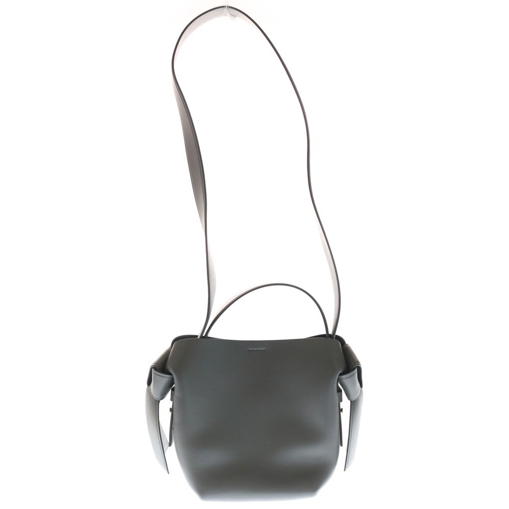 Acne Studios(アクネ ストゥディオズ) MUSUBI MICRO LEATHER BAG ムスビ マイクロ 2WAY レザー ショルダー ハンドバッグ レディース グレー