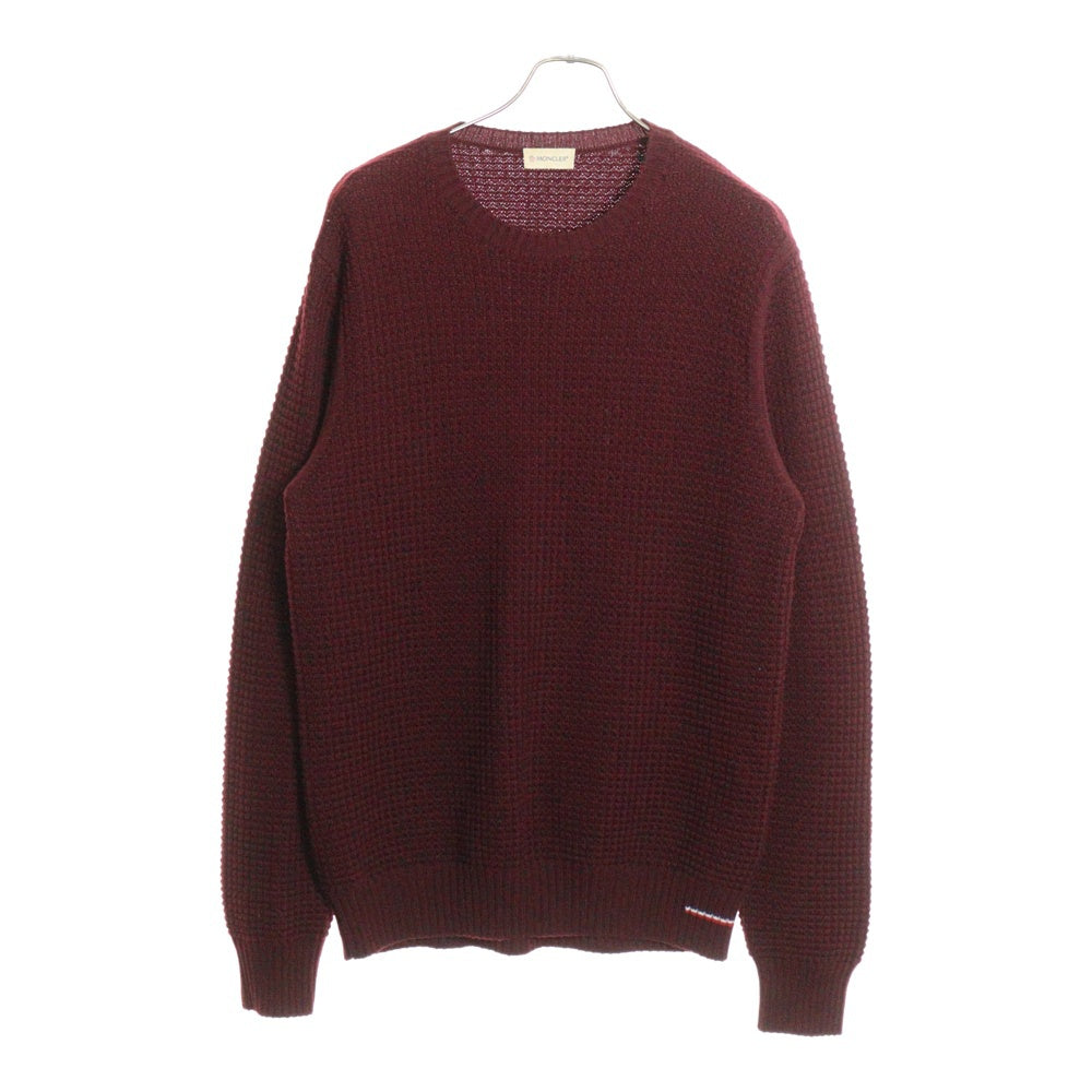 MONCLER(モンクレール) MAGLIONE TRICOT GIROCOLLO マリオーネ トリコ シロコロ ジャガードプルオーバーニット クルーネックセーター バーガンディー E2091044900 A9226