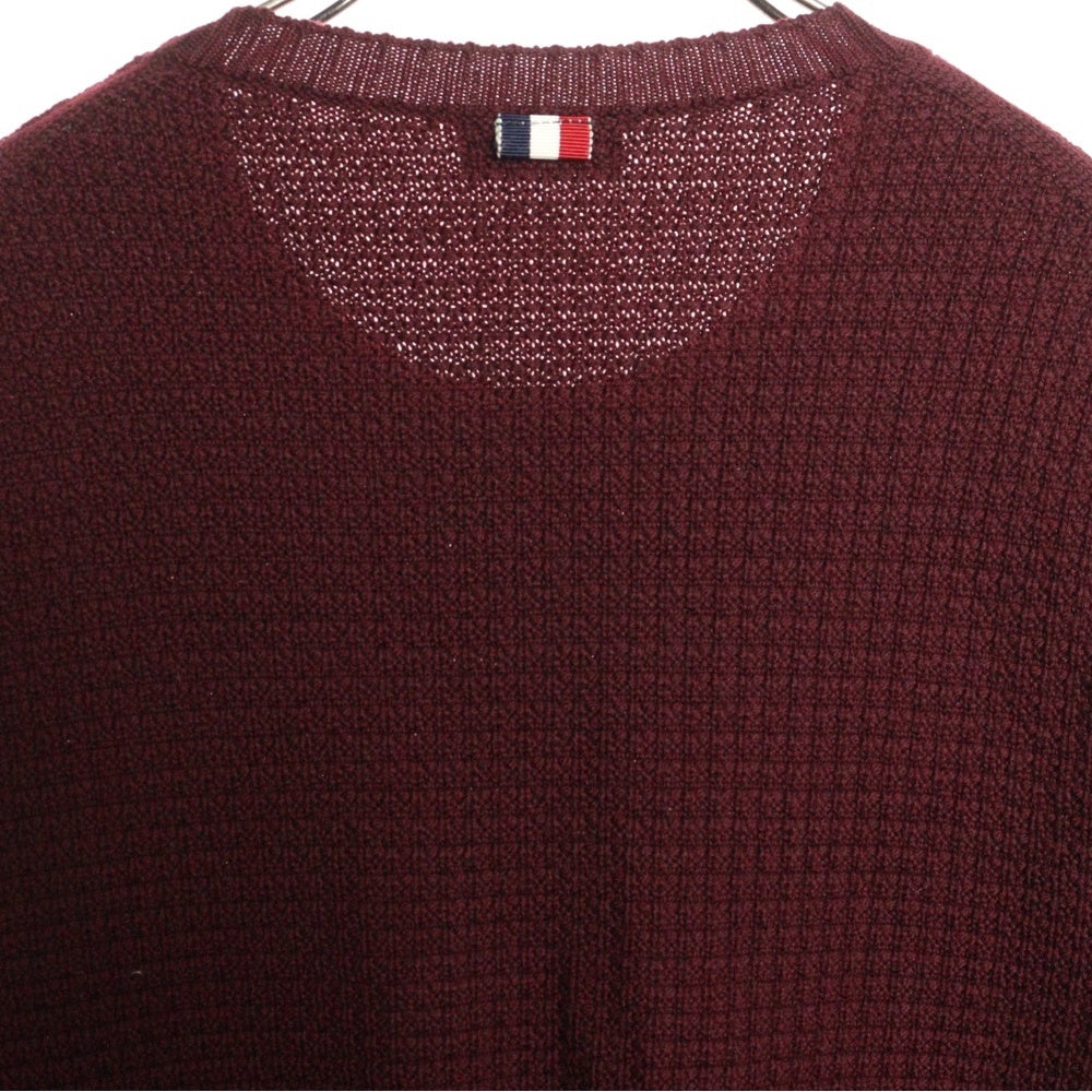 MONCLER(モンクレール) MAGLIONE TRICOT GIROCOLLO マリオーネ トリコ シロコロ ジャガードプルオーバーニット クルーネックセーター バーガンディー E2091044900 A9226