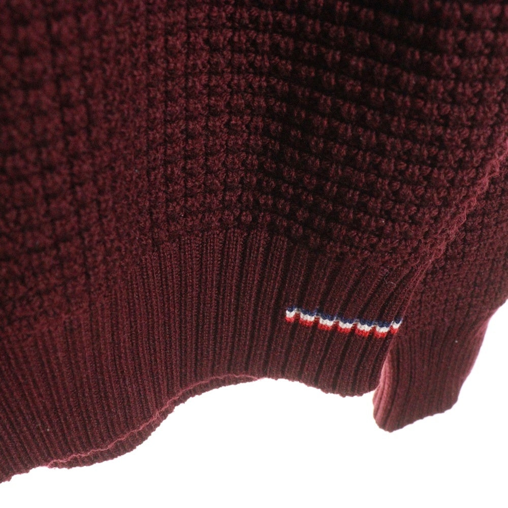 MONCLER(モンクレール) MAGLIONE TRICOT GIROCOLLO マリオーネ トリコ シロコロ ジャガードプルオーバーニット クルーネックセーター バーガンディー E2091044900 A9226