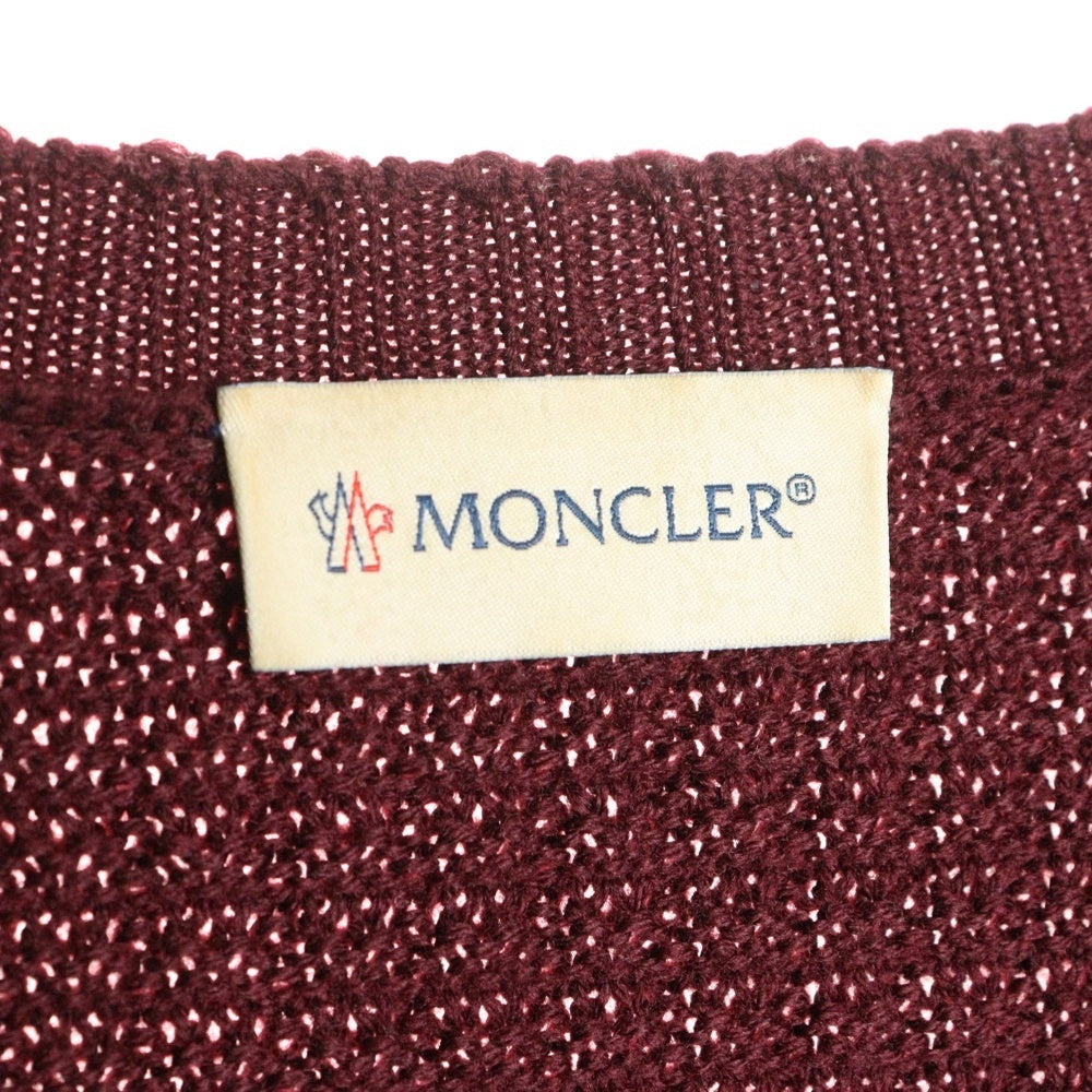 MONCLER(モンクレール) MAGLIONE TRICOT GIROCOLLO マリオーネ トリコ シロコロ ジャガードプルオーバーニット クルーネックセーター バーガンディー E2091044900 A9226