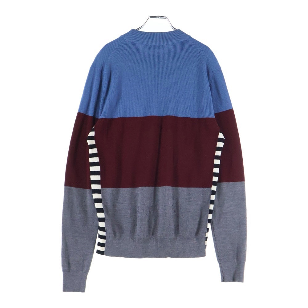 DOLCE & GABBANA(ドルチェアンドガッバーナ) 17SS パネルボーダーミックスニットセーター クルーネックニット マルチカラーGQ018K F75AQ-B