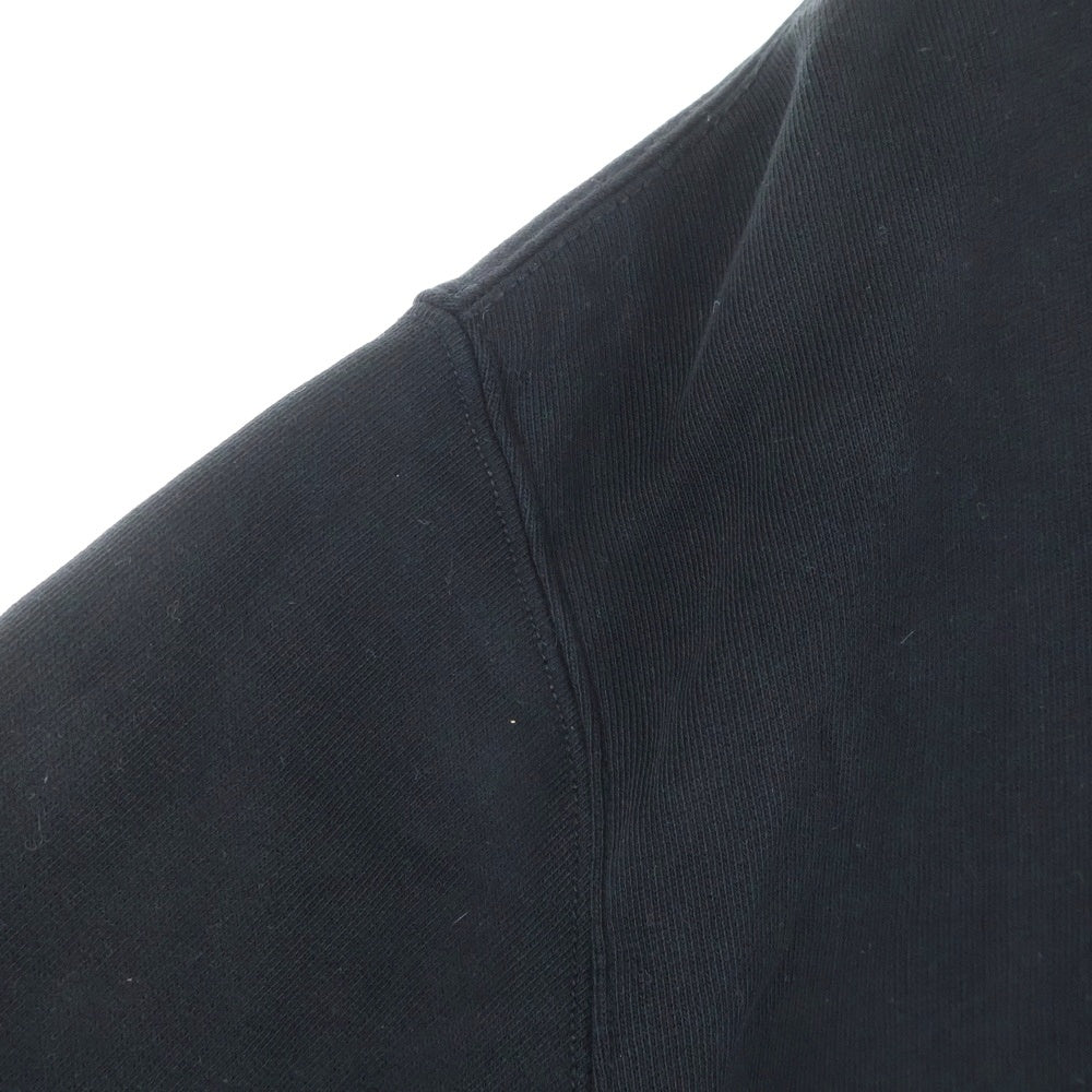 BURBERRY(バーバリー) チェック柄 ロゴ刺繍クルーネックニット スウェット ブラック