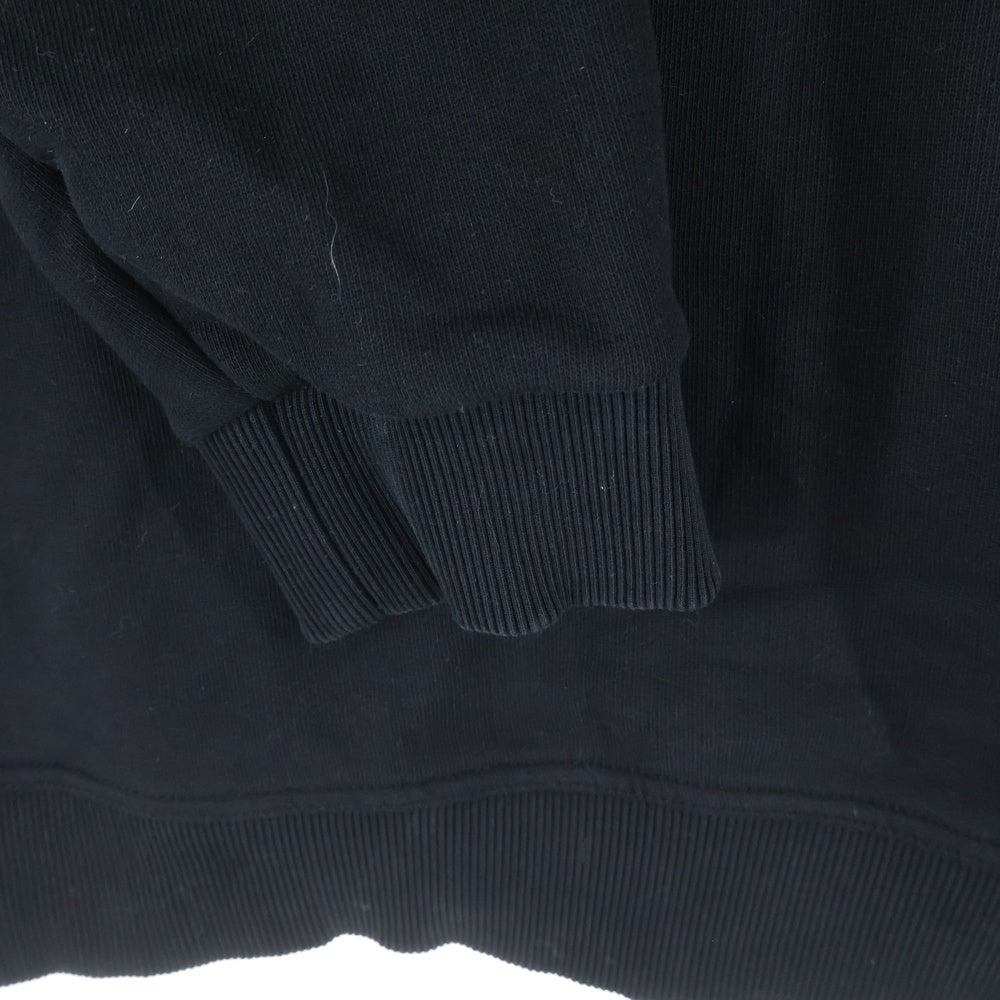 BURBERRY(バーバリー) チェック柄 ロゴ刺繍クルーネックニット スウェット ブラック