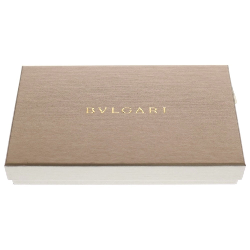 BVLGARI(ブルガリ) グレインレザー ロングウォレット 2つ折り長財布 ブラック