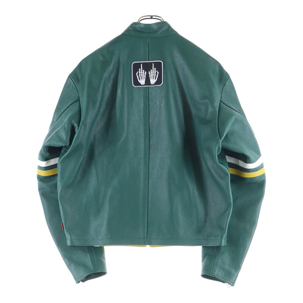 SUPREME(シュプリーム) 24AW×Hysteric Glamour Vanson Lether Jacket バンソン レザージャケット グリーン