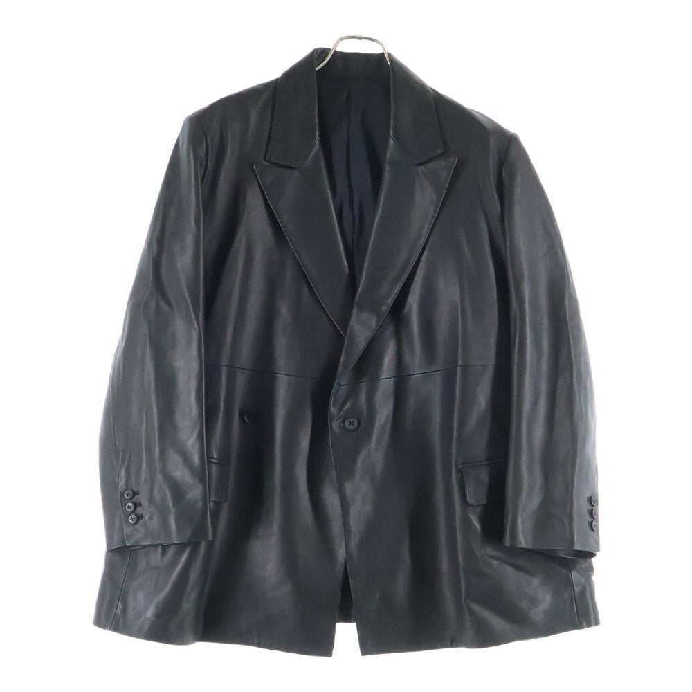 YOKE(ヨーク) 24FW GOAT LEATHER CAR COAT レザージャケット ブラック YK24FW0875J-JS